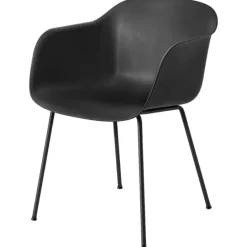 Muuto Fiber armchair, tube base, black