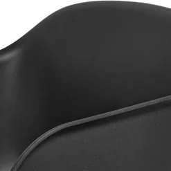 Muuto Fiber armchair, tube base, black
