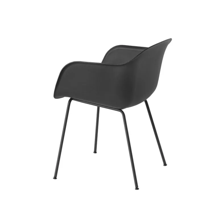 Muuto Fiber armchair, tube base, black