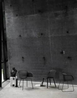 Muuto Fiber armchair, tube base, white