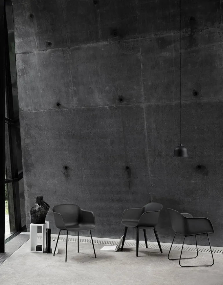 Muuto Fiber armchair, tube base, white