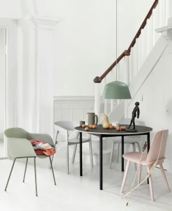 Muuto Fiber armchair, tube base, green