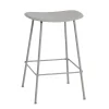 Muuto Fiber counter stool, 65 cm, tube base, grey