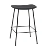 Muuto Fiber counter stool, 65 cm, tube base, black