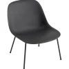 Muuto Fiber lounge chair, tube base, black