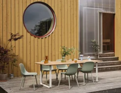 Muuto Fiber Outdoor side chair, dusty green