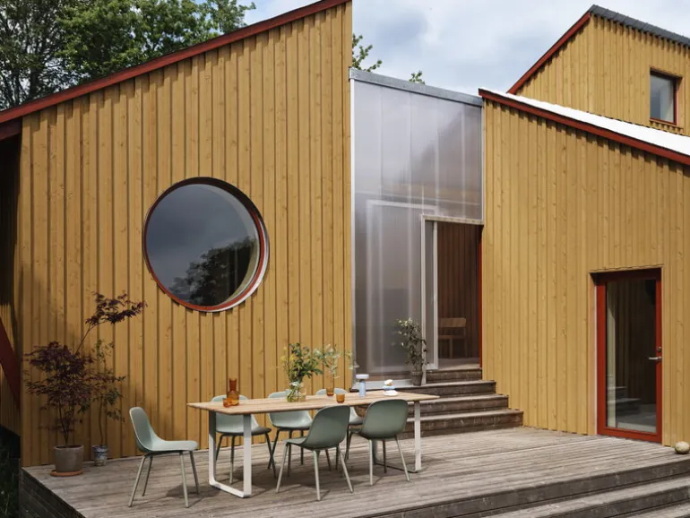 Muuto Fiber Outdoor side chair, dusty green