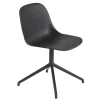 Muuto Fiber side chair, swivel base, black