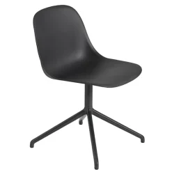 Muuto Fiber side chair, swivel base, black