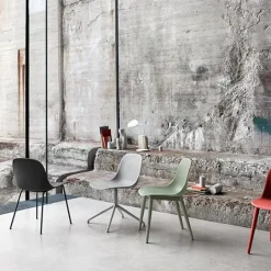 Muuto Fiber side chair, swivel base, white