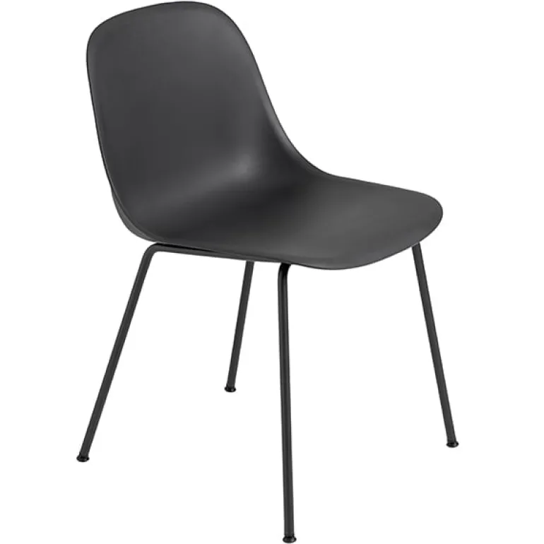 Muuto Fiber side chair, tube base, black