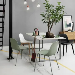 Muuto Fiber side chair, tube base, black