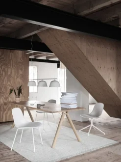 Muuto Fiber side chair, tube base, white