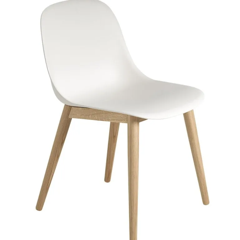 Muuto Fiber side chair, wood base, white-oak