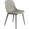 Muuto Fiber side chair, wood base, grey