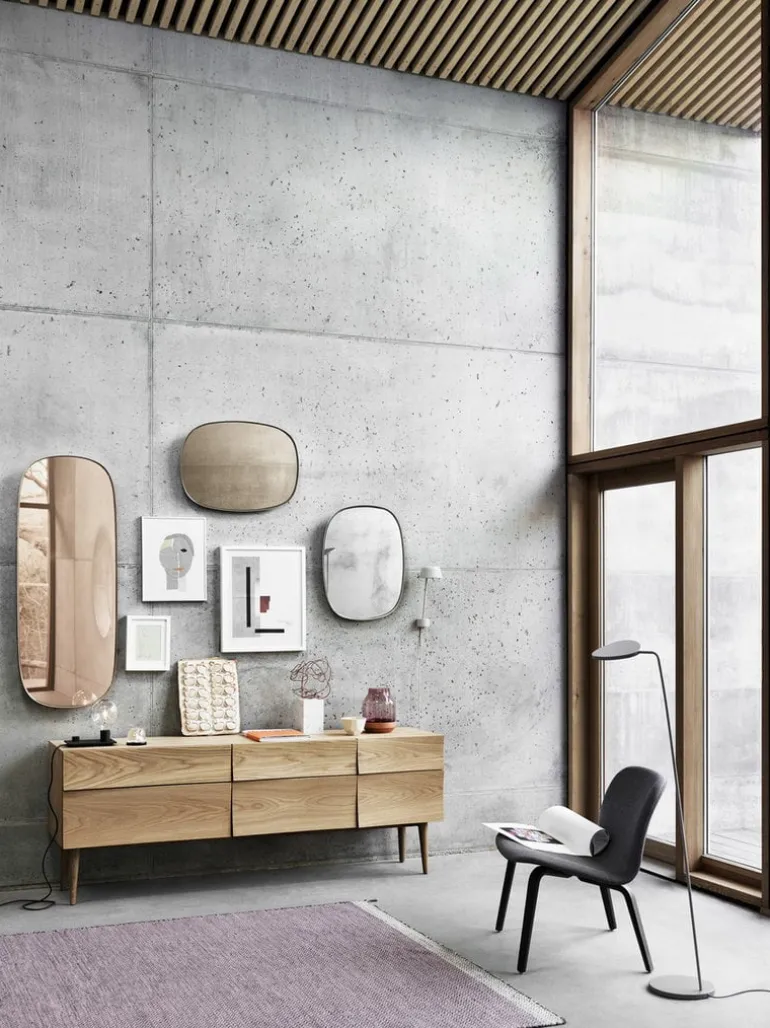 Muuto Framed mirror, small, grey