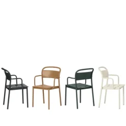 Muuto Linear Steel armchair, dark green