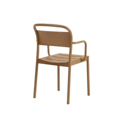 Muuto Linear Steel armchair, burnt orange