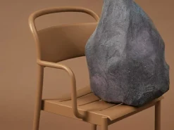 Muuto Linear Steel armchair, burnt orange