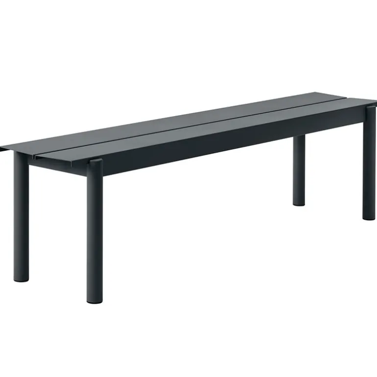 Muuto Linear Steel bench 170 cm, black