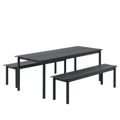 Muuto Linear Steel bench 170 cm, black