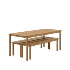 Muuto Linear Steel bench 170 cm, burnt orange