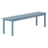 Muuto Linear Steel bench, 170 cm, pale blue