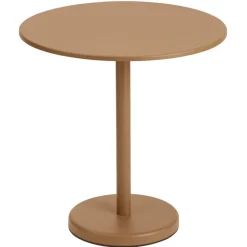 Muuto Linear Steel Café table, 70 cm, burnt orange