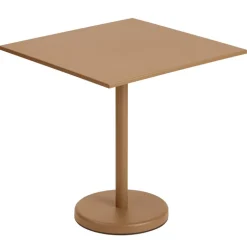 Muuto Linear Steel Café table 70 x 70 cm, burnt orange