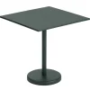 Muuto Linear Steel Café table 70 x 70 cm, dark green