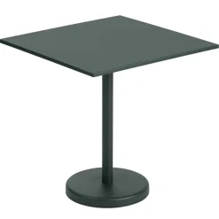 Muuto Linear Steel Café table 70 x 70 cm, dark green