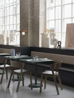 Muuto Linear Steel Café table 70 x 70 cm, dark green