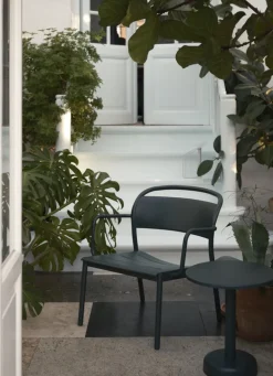 Muuto Linear Steel lounge armchair, dark green