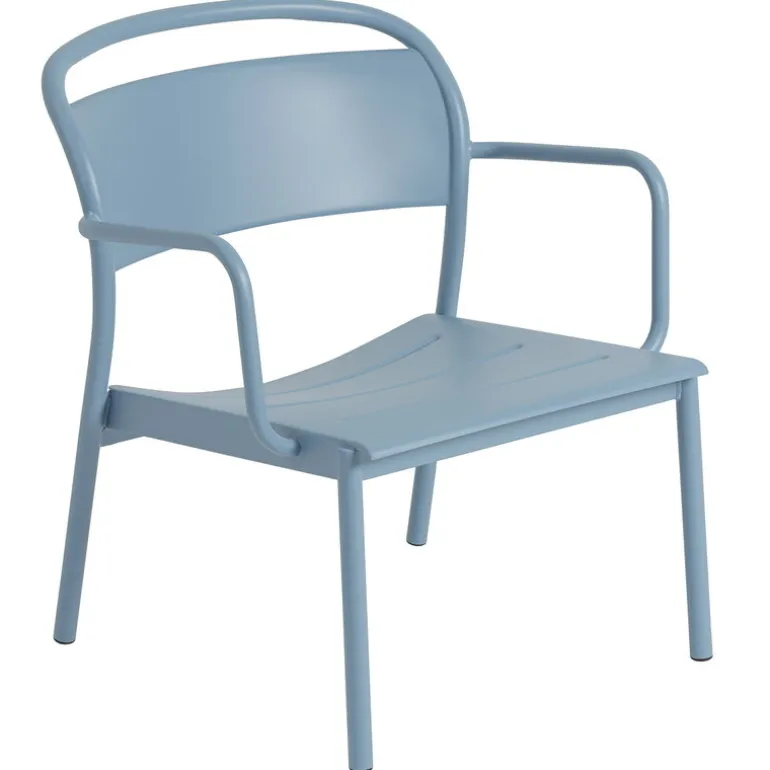 Muuto Linear Steel lounge armchair, pale blue