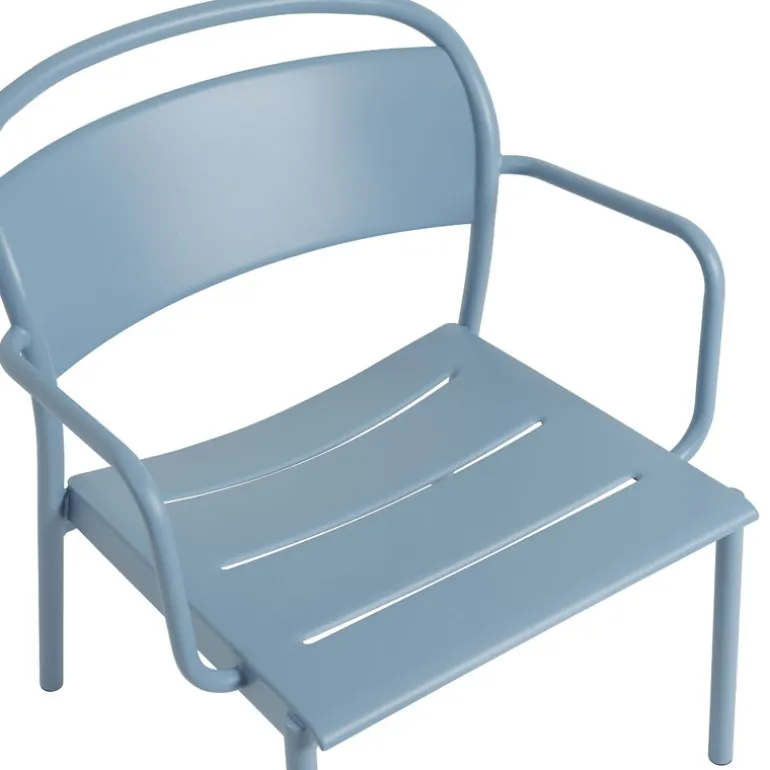 Muuto Linear Steel lounge armchair, pale blue
