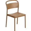Muuto Linear Steel side chair, burnt orange