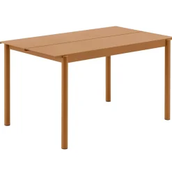 Muuto Linear Steel table 140 x 75 cm, burnt orange