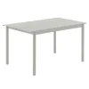 Muuto Linear Steel table, 140 x 75 cm, grey