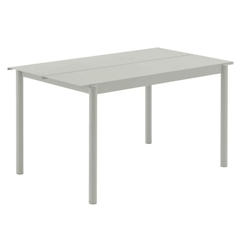 Muuto Linear Steel table, 140 x 75 cm, grey