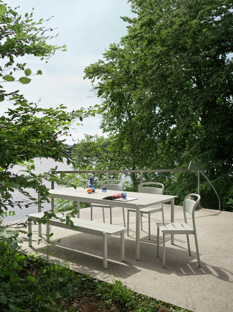 Muuto Linear Steel table, 200 x 75 cm, grey