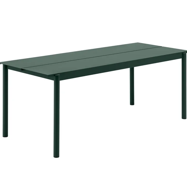 Muuto Linear Steel table 200 x 75 cm, dark green