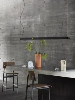 Muuto Loft bar stool 75 cm, black - stained dark brown