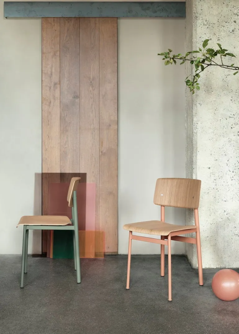 Muuto Loft chair, dusty green - oak