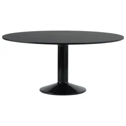 Muuto Midst table, 160 cm, black linoleum - black