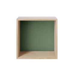 Muuto Mini Stacked 2.0, medium, oak/dusty green