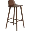 Muuto Nerd bar stool, 75 cm, stained dark brown