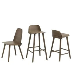 Muuto Nerd bar stool, 75 cm, stained dark brown