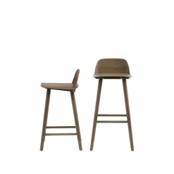 Muuto Nerd bar stool, 75 cm, stained dark brown