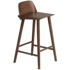 Muuto Nerd counter stool, 65 cm, stained dark brown