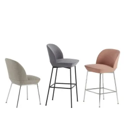 Muuto Oslo counter stool, 75 cm, Still 161 - anthracite black